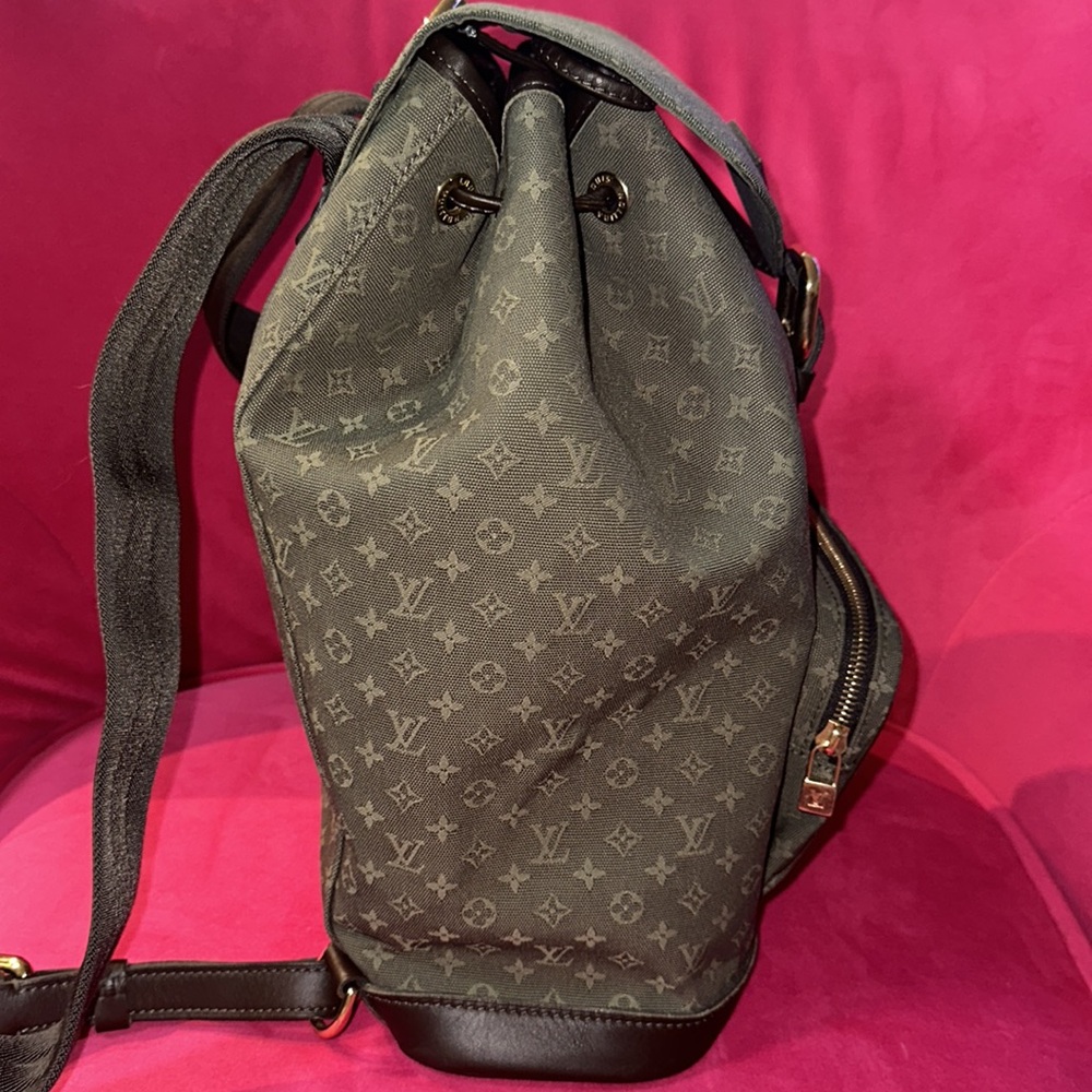 Louis Vuitton khaki mini Lin montsouris GM backpack travel school bag - Picture 3 of 16